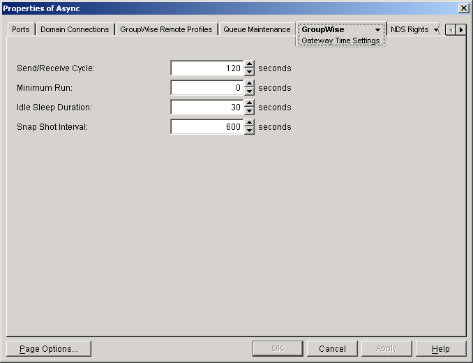 Gateway Time Settings page