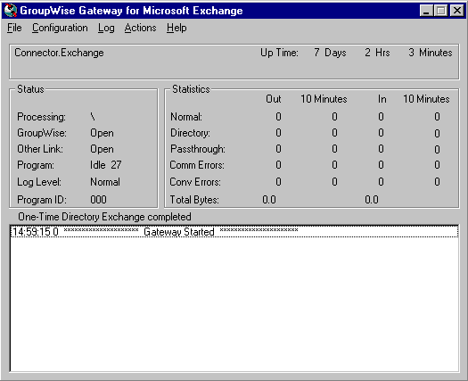 Notes Gateway console