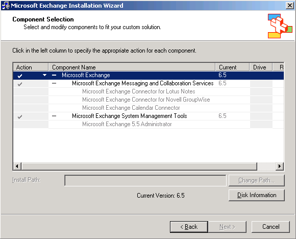 Microsoft Exchange Installation Wizard