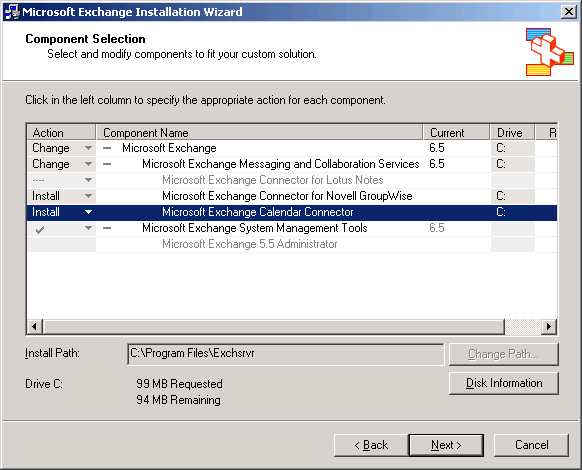 Microsoft Exchange Installation Wizard