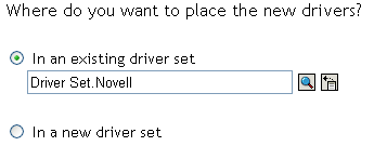 Selecting the Driver Set