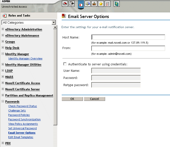 Configure SMTP server interface