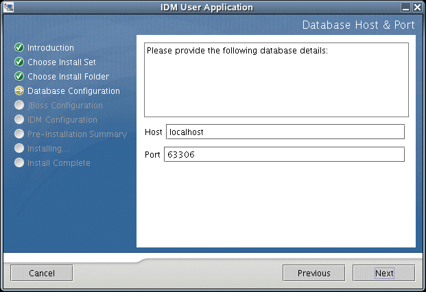 Host and port information