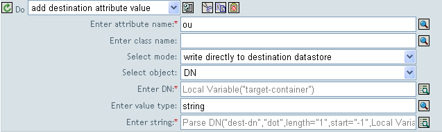 Add Destination Attribute Value