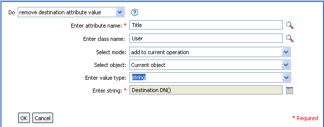 Remove Destination Attribute Value