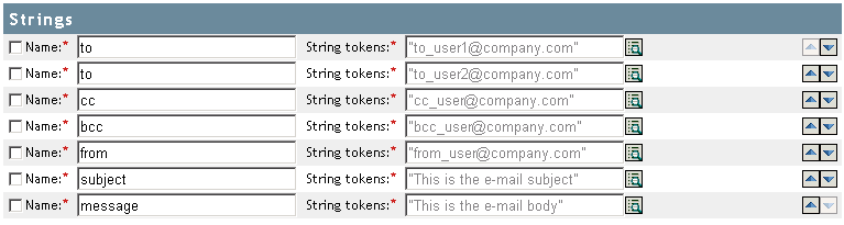 Send Email Named String Builder