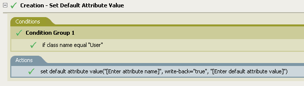 Creation - Set Default Attribute Value