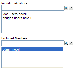 Static members in the search criteria