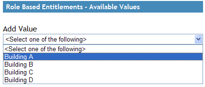 Selecting the value for the entitlement