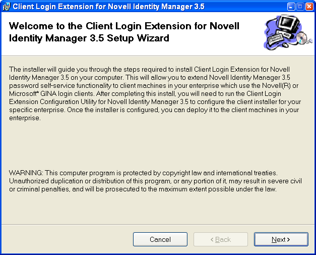 The IDM CLE Configuration Utility Setup Wizard