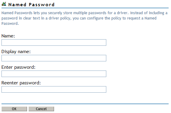 Create Named Password