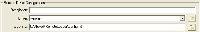 Remote Driver Configuration parameters