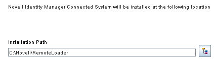 Specify a location for the installation path