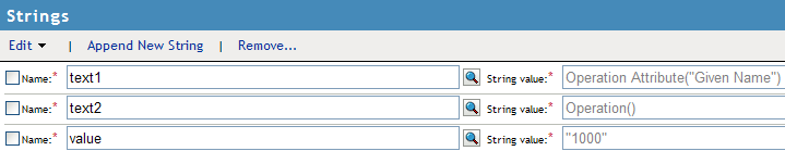 Named String Builder