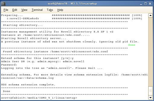 When the schema is extended, the installation is complete