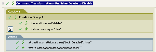 Command Transformation - Publisher Delete to Disable