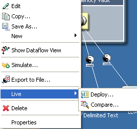 Schema Map policy Outline view additional options