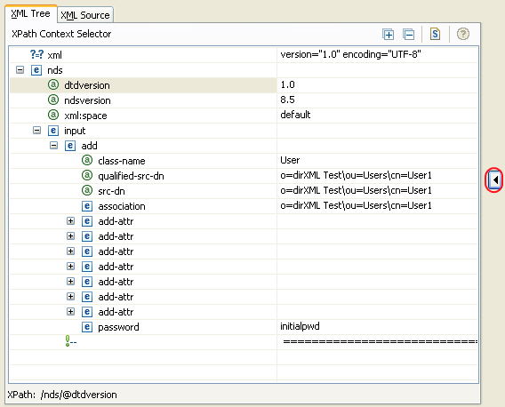 XDS document view