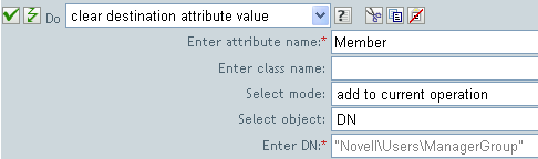 Clear destination attribute value