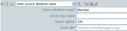 Clear destination attribute value