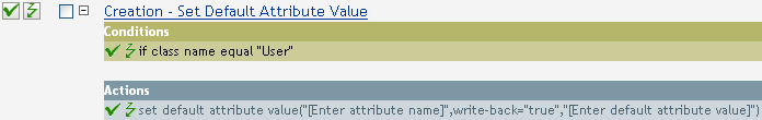 Creation - default attribute value