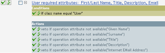 Policy to require attributes