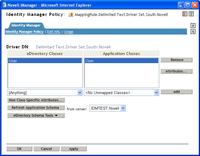 Schema Map editor