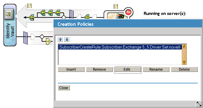 The Creation Policies dialog box