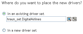 Selecting the Driver Set