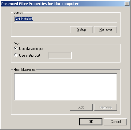 Password Filter Properties