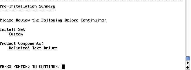The Pre-Installation Summary section