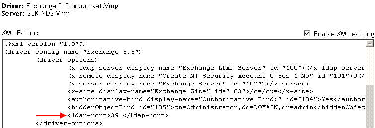 Syntax to specify an LDAP port