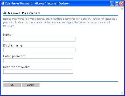 Create Named Password