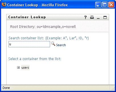 Container Lookup results