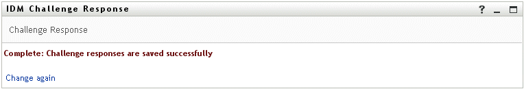 Successful password challenge response