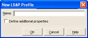 New LDAP Profile dialog box