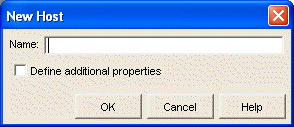 New Host dialog box