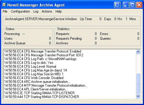 Archive Agent console