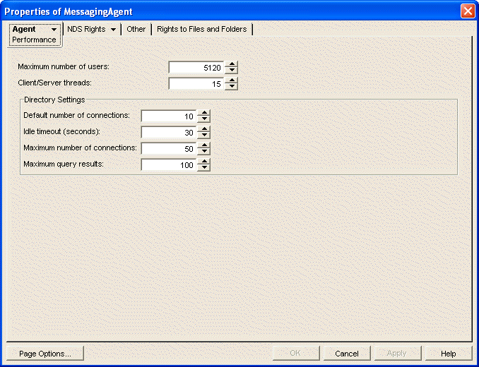 Messaging Agent Performance page