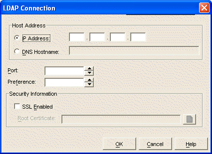 LDAP Profile Connections page