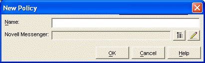 New Policy dialog box
