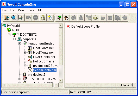 Scope Container object