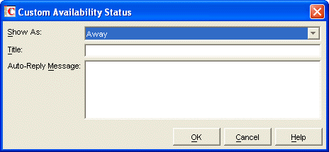 Add Custom Status dialog box