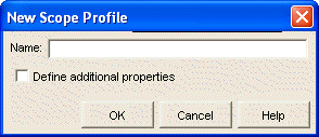 New Scope Profile dialog box
