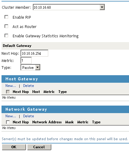 Configuring gateways