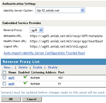 Reverse proxy list