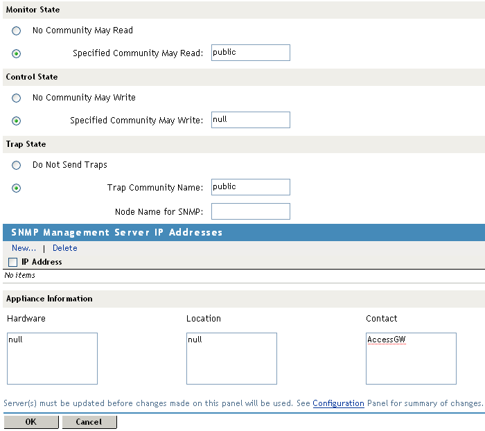 Enabling SNMP