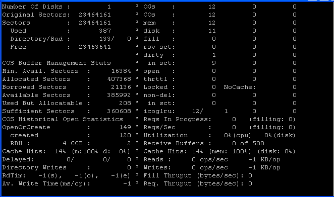 COS partition Details