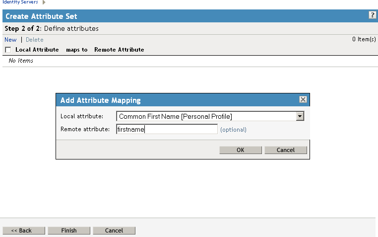 Adding an attribute map