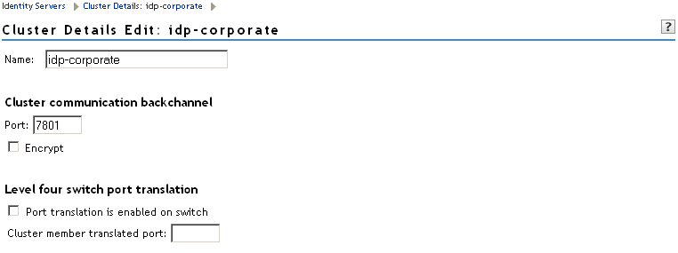 Editing cluster details